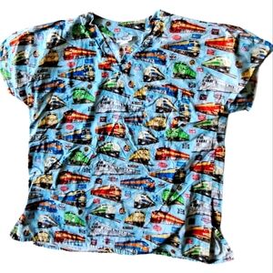 Mad About Scrubs Train Top